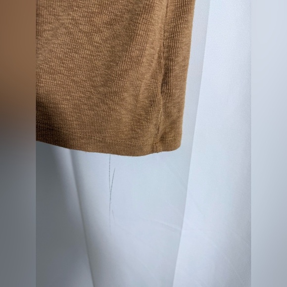 Joie Super Soft Ribbed Mock Neck Lightweight Sweater Top With Short Sleeves - Picture 5 of 9